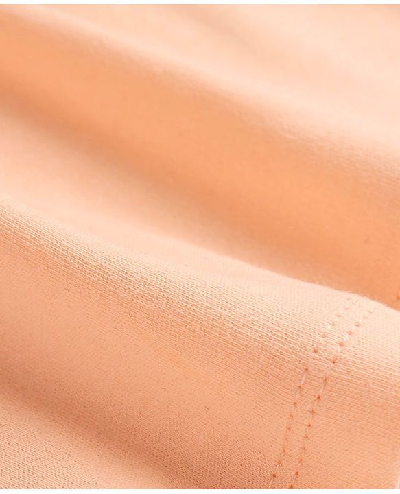 Babyhug Cotton Woven Half Sleeves Front Open Frock With Penguin Print & Bloomer - Peach