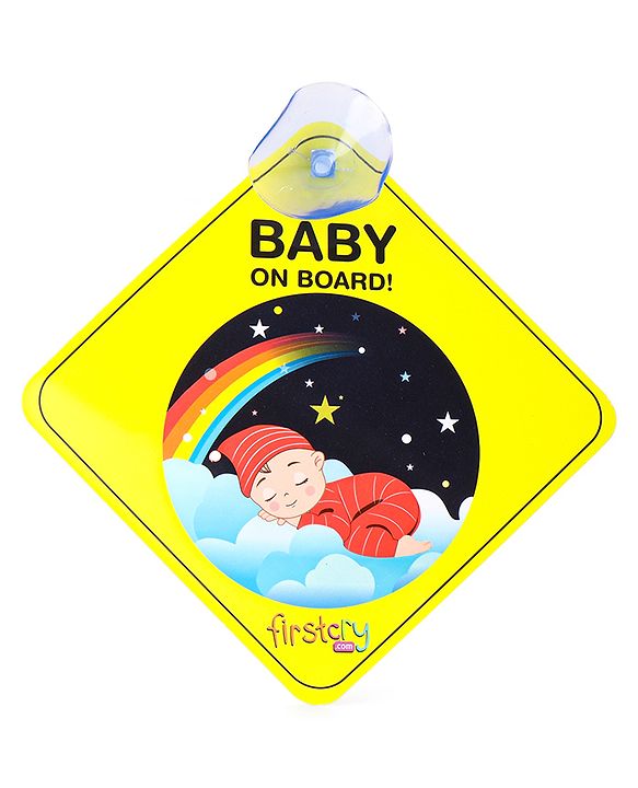 Babyhug Baby On Board Sign - Yellow