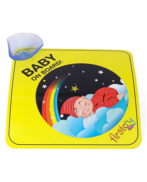Babyhug Baby On Board Sign - Yellow
