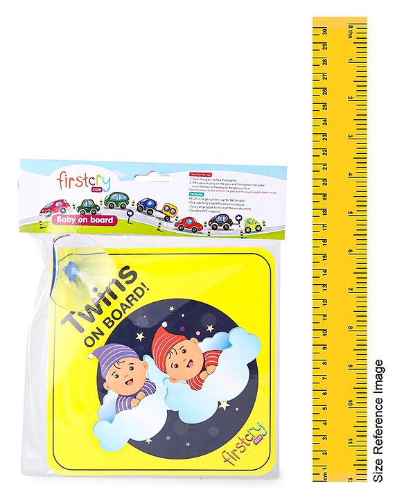 Babyhug Twins On Board Sign - Yellow