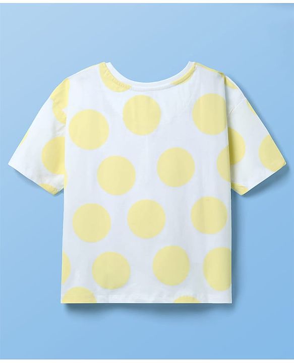 Pine Kids Disney Half Sleeves Oversized Drop Shoulder T-Shirt With Minnie Mouse Family Graphic Pack Of 2 - Pink & Yellow