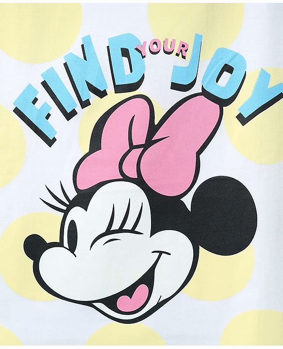 Pine Kids Disney Half Sleeves Oversized Drop Shoulder T-Shirt With Minnie Mouse Family Graphic Pack Of 2 - Pink & Yellow