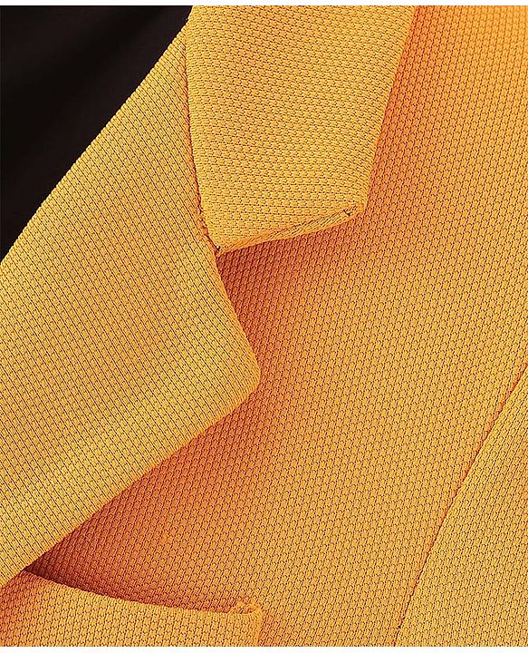 Pine Kids Knit Full Sleeves Solid Color Blazer - Mustard