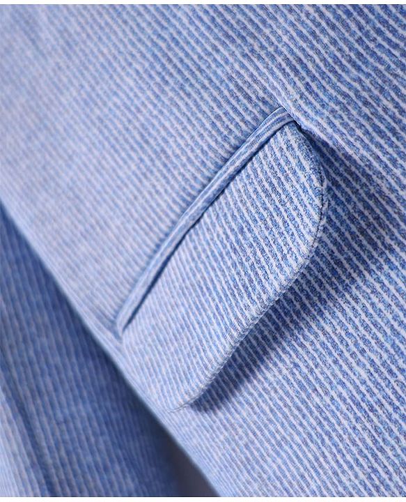 Pine Kids Knit Full Sleeves Solid Color Blazer - Light Blue