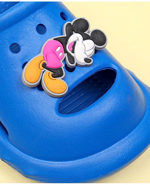 Cute Walk by Babyhug Disney Clogs With Back Strap Closure & Mickey Mouse Applique - Blue