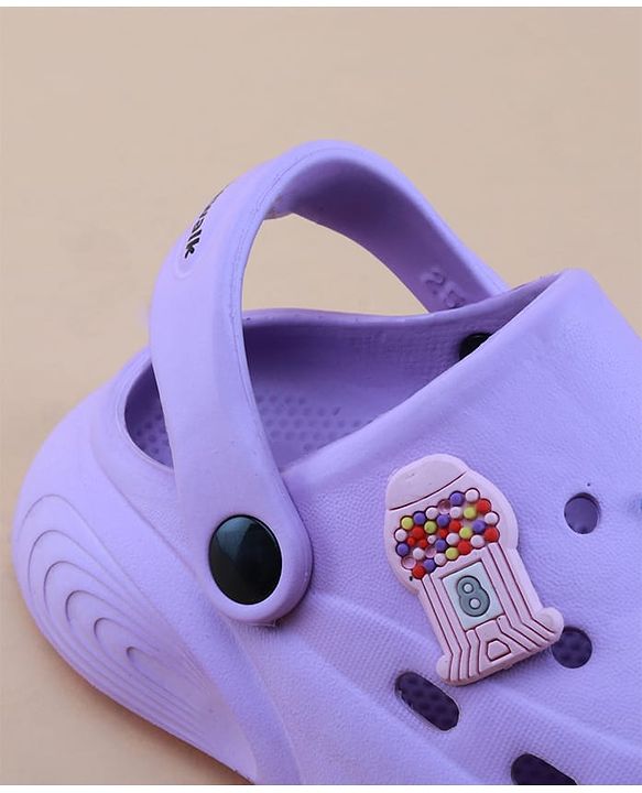 Cute Walk by Babyhug Clogs with Back Strap Closure & Unicorn Applique - Purple