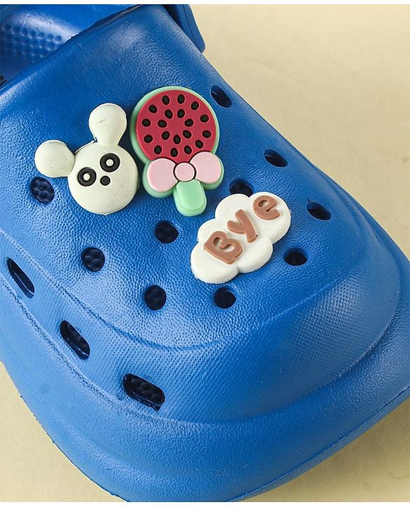Cute Walk by Babyhug Clogs with Back Strap & Animal Applique - Blue
