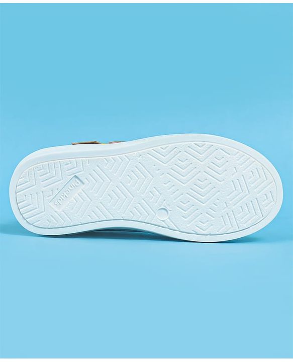 Pine Kids Casual Shoes With Velcro Closure - White & Pink