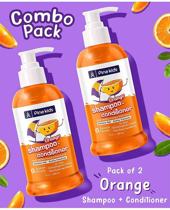 Pine Kids Orange Shampoo & Conditioner Pack of 2 -   250 ml each