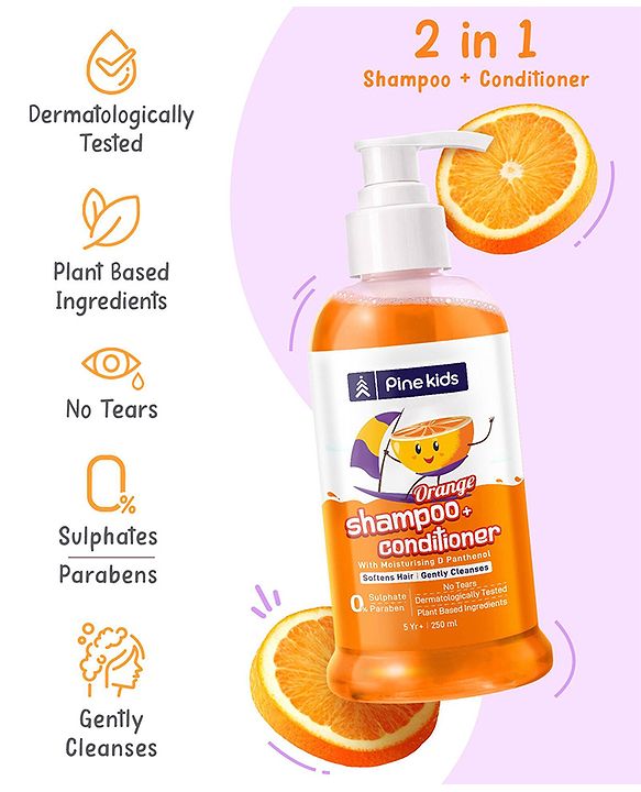 Pine Kids Orange Shampoo & Conditioner Pack of 2 -   250 ml each