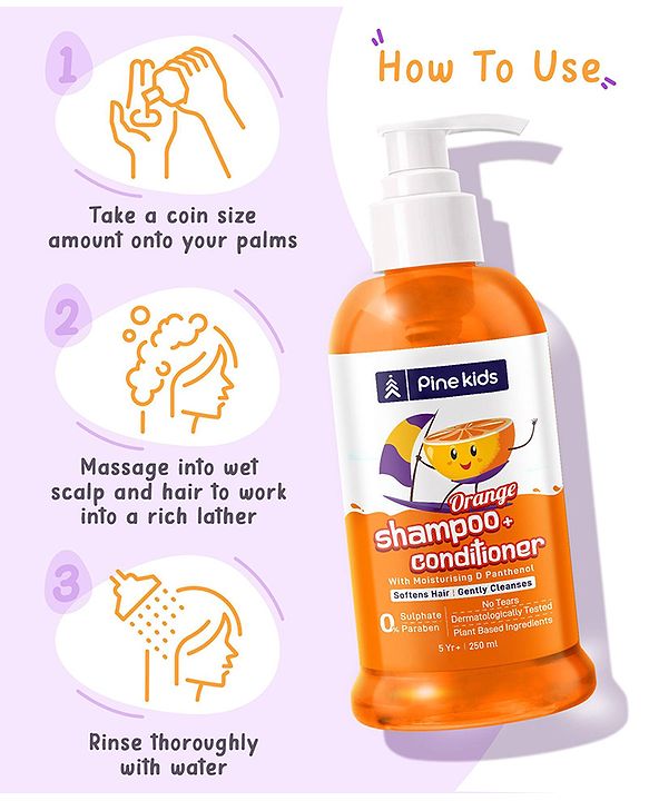 Pine Kids Orange Shampoo & Conditioner Pack of 2 -   250 ml each