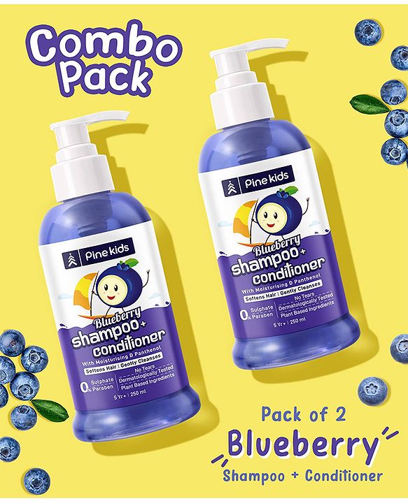 Pine Kids Blueberry Shampoo & Conditioner Pack of 2 -   250 ml each