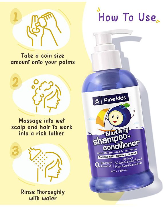 Pine Kids Blueberry Shampoo & Conditioner Pack of 2 -   250 ml each