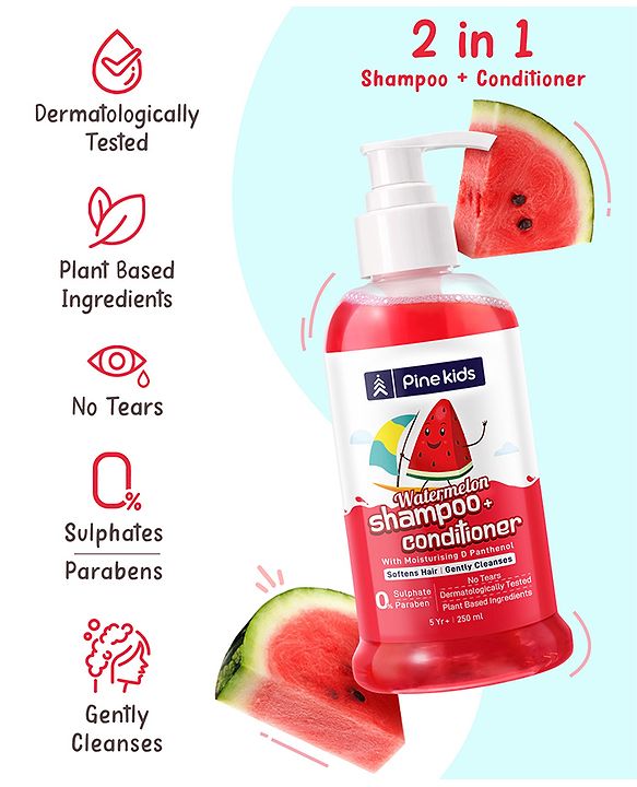 Pine Kids Watermelon Shampoo & Conditioner Pack of 2 -   250 ml each