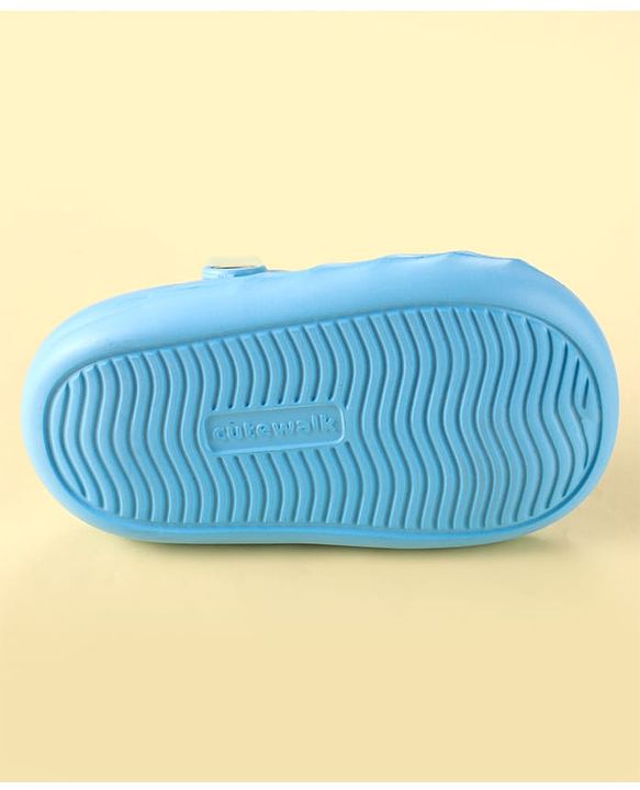 Cute Walk by Babyhug Backstrap Clogs  with Animal Applique - Blue