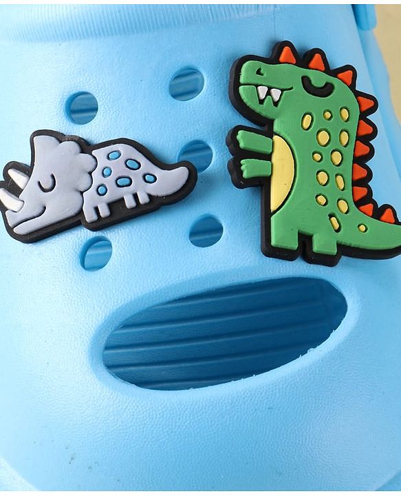 Cute Walk by Babyhug Backstrap Clogs  with Animal Applique - Blue