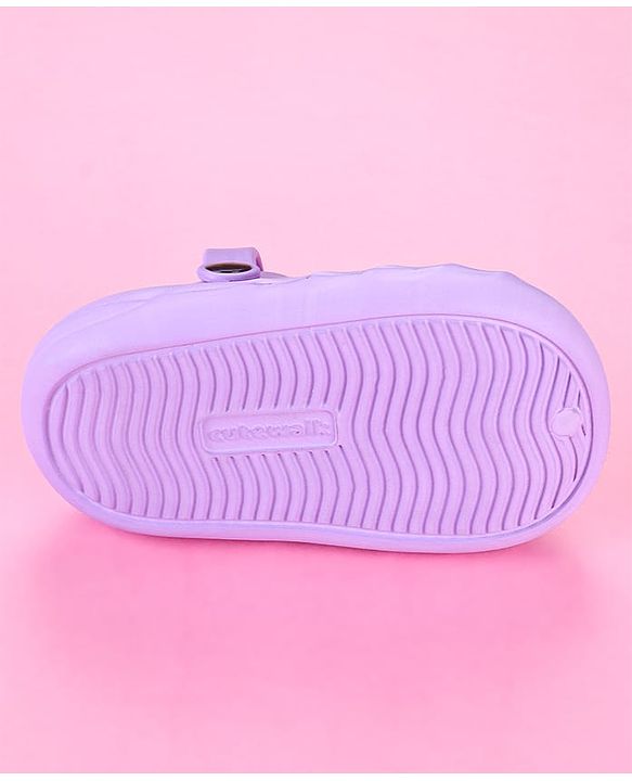 Cute Walk by Babyhug Back Strap Closure Clogs with Star Applique - Purple