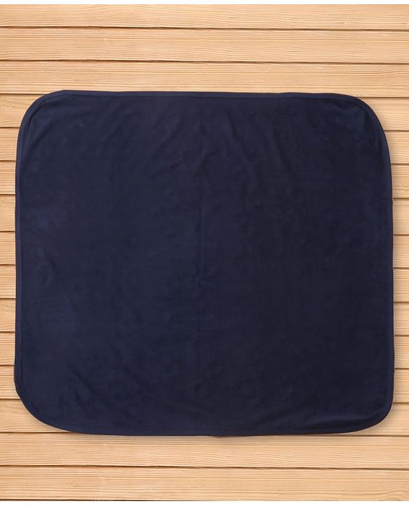 Babyhug Knit Terry Towel with Star Print L 77 x B 74 cm - Navy Blue