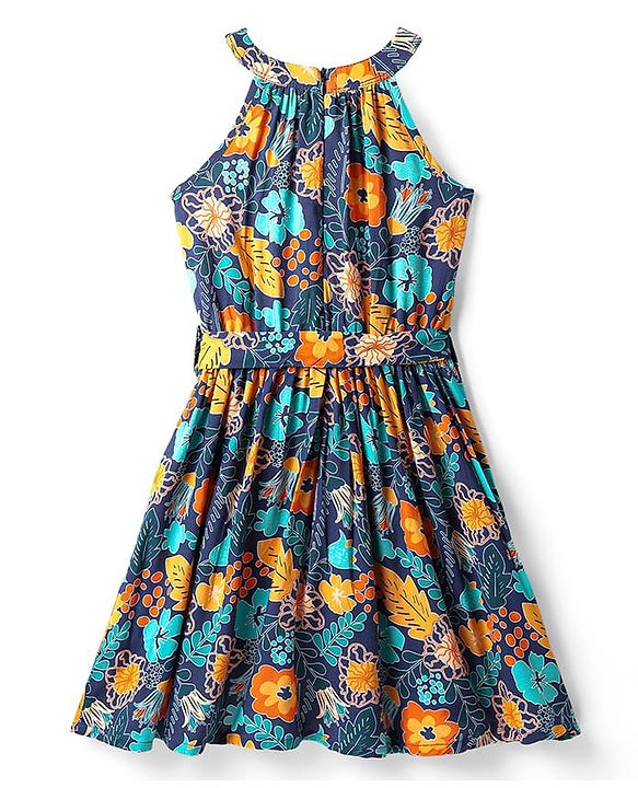 Pine Kids Female One Piece Dresses/Frocks 5-6Y Multi Colors