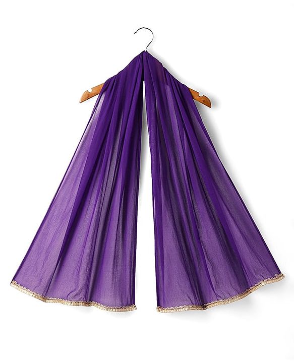 Babyhug Woven Short Sleeves Brocade Pattu Pavada Lehenga Choli & Dupatta Set with Floral Embroidery - Purple & Beige