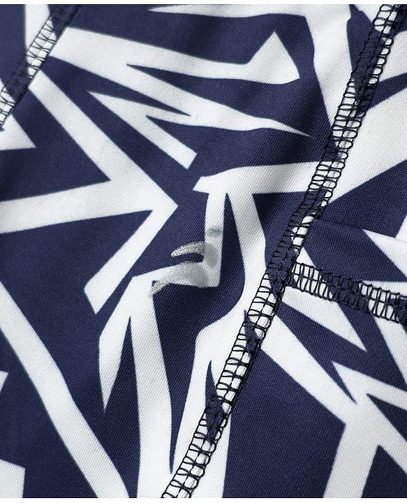 Pine Active Knit Full Length Printed Super Stretch Leggings - Navy Blue