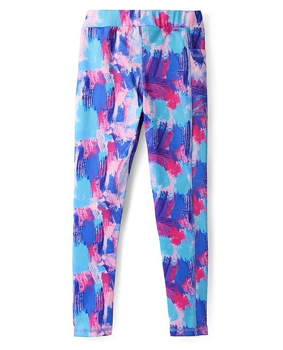 Pine Active Full Length Super Stretch Leggings - Purple & Blue