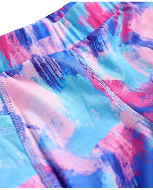 Pine Active Full Length Super Stretch Leggings - Purple & Blue