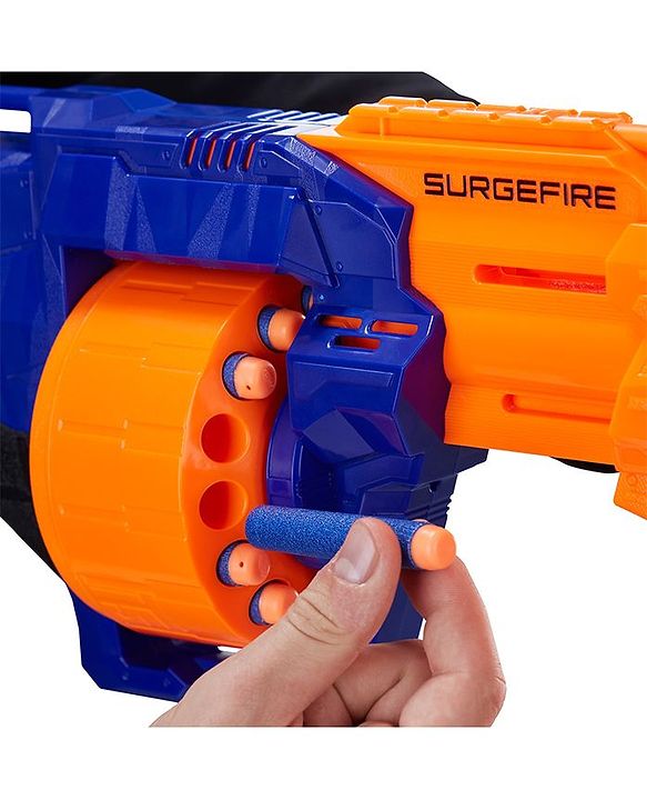 Nerf N-Strike Elite Surgefire 15 Dart Gun - Blue Orange Online