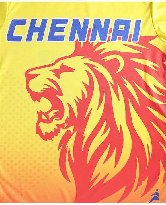 Pine Active Half Sleeves High Stretch T-Shirt with Chennai Team Print - Yellow