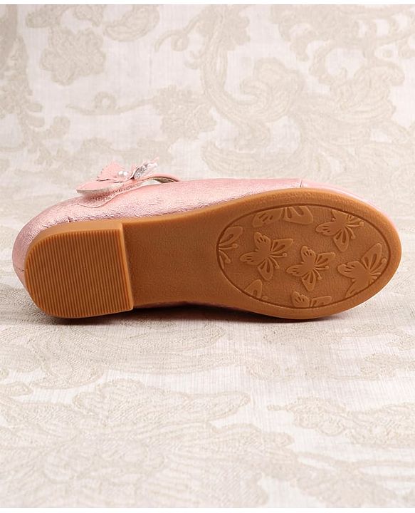 Cute Walk by Babyhug Ballerinas with Velcro Closure & Butterfly Applique - Pink