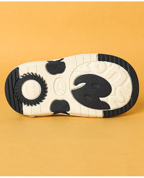 Cute Walk by Babyhug Velcro Closure Casual Shoes with Kitty Patch - Light Yellow