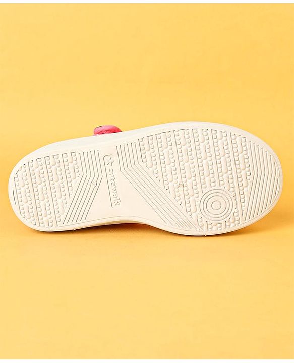 Cute Walk by Babyhug Velcro Closure Casual Shoes with Floral Embroidery Detailing - Pink