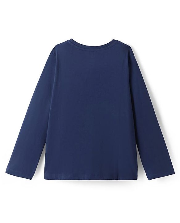 Pine Kids Disney Single Jersey Knit Full Sleeves Night Suit with Minnie & Friends Graphics - Navy Blue