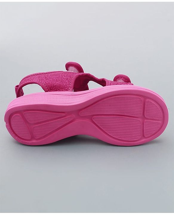 Cute Walk by Babyhug Sandals with Velcro Closure - Dark Pink