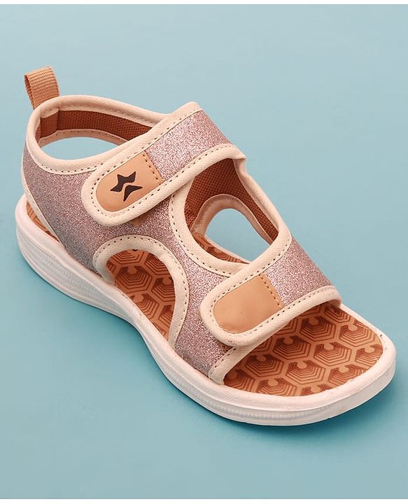 Cute Walk by Babyhug Sandals with Velcro Closure - Dark Pink