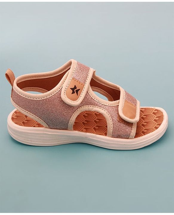 Cute Walk by Babyhug Sandals with Velcro Closure - Dark Pink