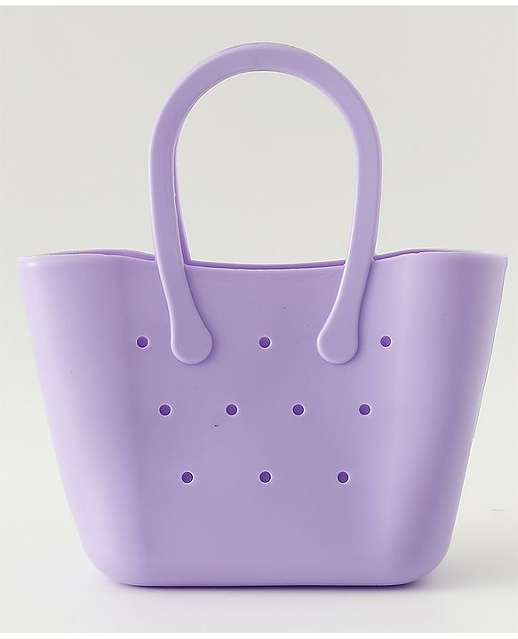 Babyhug Hand Bag With Floral & Stars Applique Free Size - Purple