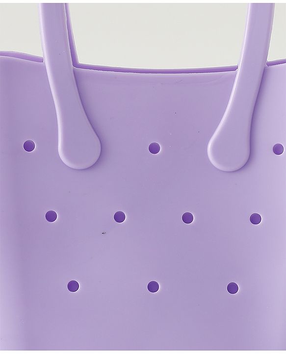 Babyhug Hand Bag With Floral & Stars Applique Free Size - Purple