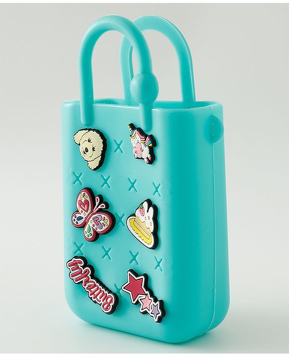 Babyhug Free Size Sling Bag With Butterfly Applique & Detachable Straps - Blue