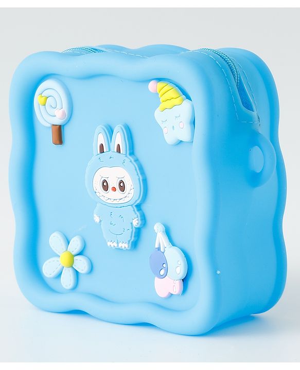 Babyhug Free Size Sling Bag With Animal Applique & Detachable Straps - Blue