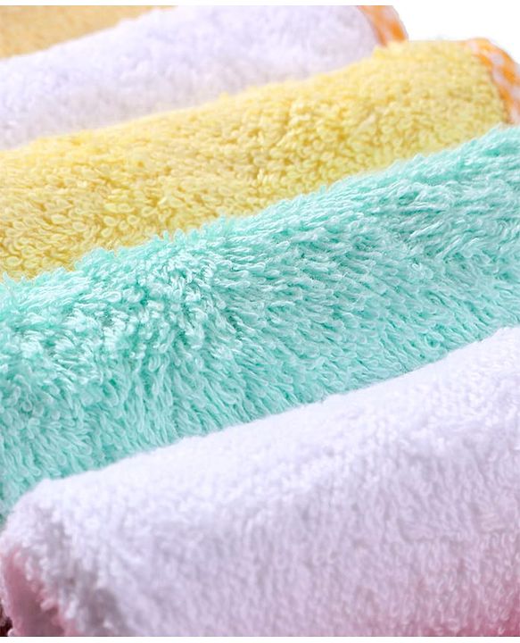 Babyhug Terry Knit Solid Wash Cloths Pack of 6 L 25 x B 25 cm - Multicolor