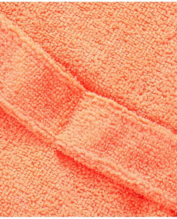 Babyhug Microfiber Terry Knit Full Sleeves Hooded Bath Robe With Tiger Ears Applique Embroidery -Orange