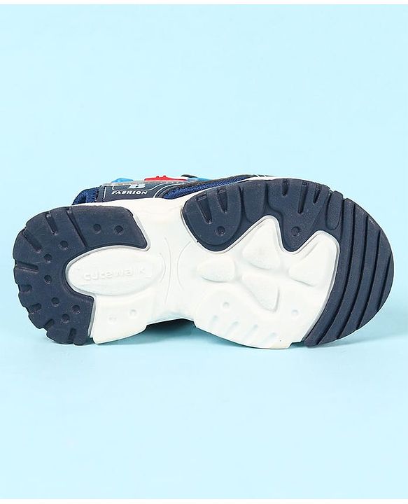 Cute Walk by Babyhug Velcro Closure Sandals With Applique- Navy Blue