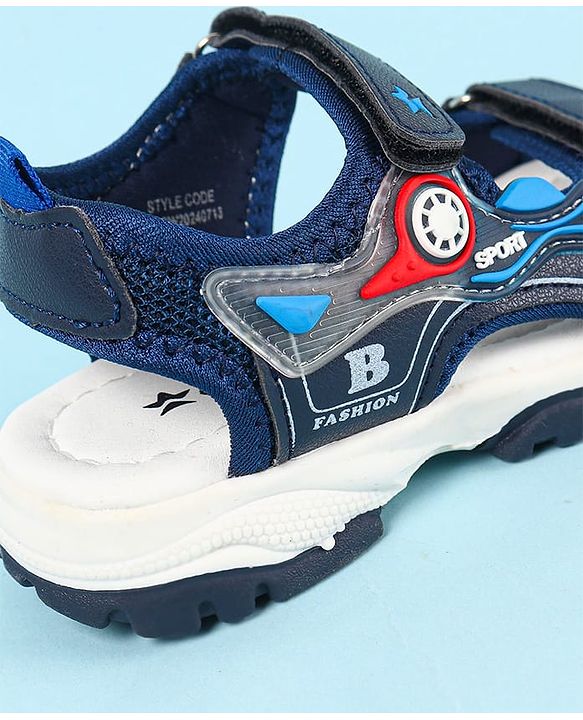 Cute Walk by Babyhug Velcro Closure Sandals With Applique- Navy Blue