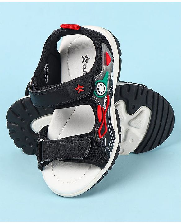 Cute Walk by Babyhug Velcro Closure Sandals With Applique- Navy Blue