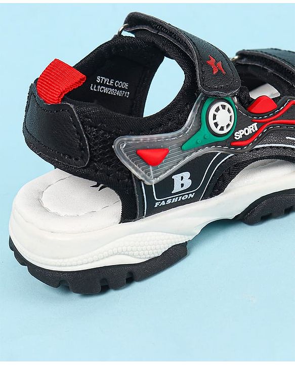 Cute Walk by Babyhug Velcro Closure Sandals With Applique- Navy Blue