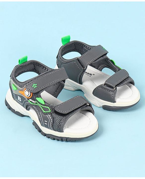 Cute Walk by Babyhug Velcro Closure Sandals With Applique- Navy Blue
