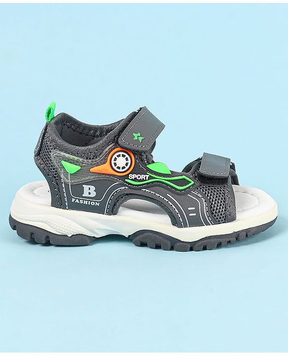 Cute Walk by Babyhug Velcro Closure Sandals With Applique- Navy Blue