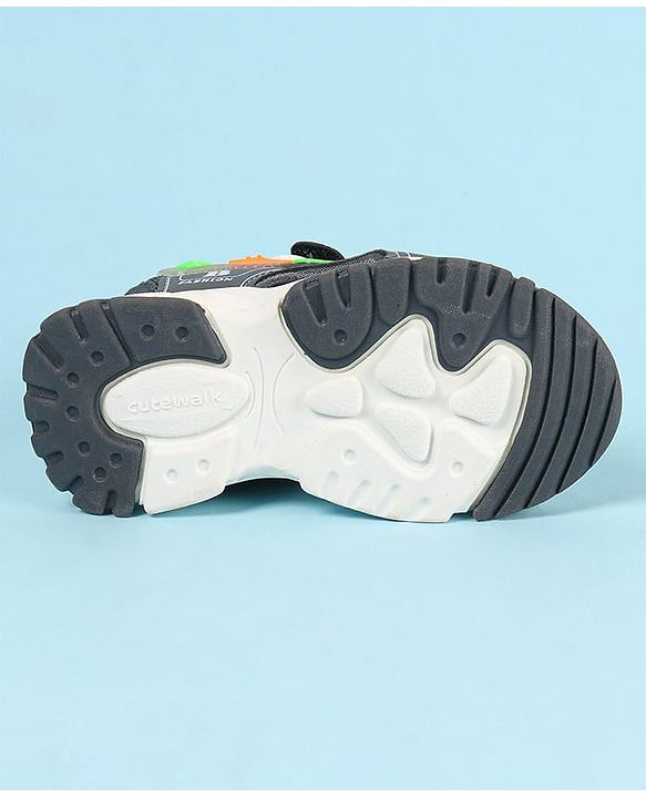 Cute Walk by Babyhug Velcro Closure Sandals With Applique- Navy Blue