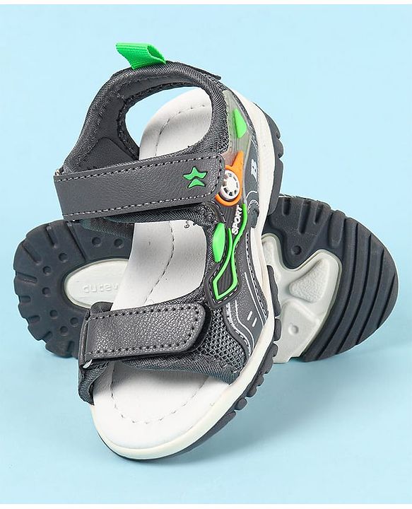 Cute Walk by Babyhug Velcro Closure Sandals With Applique- Navy Blue